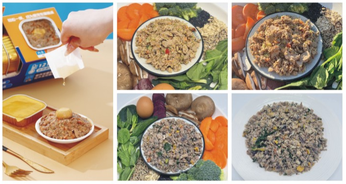Fresh and chilled pet food examples from a supplier catalogue
